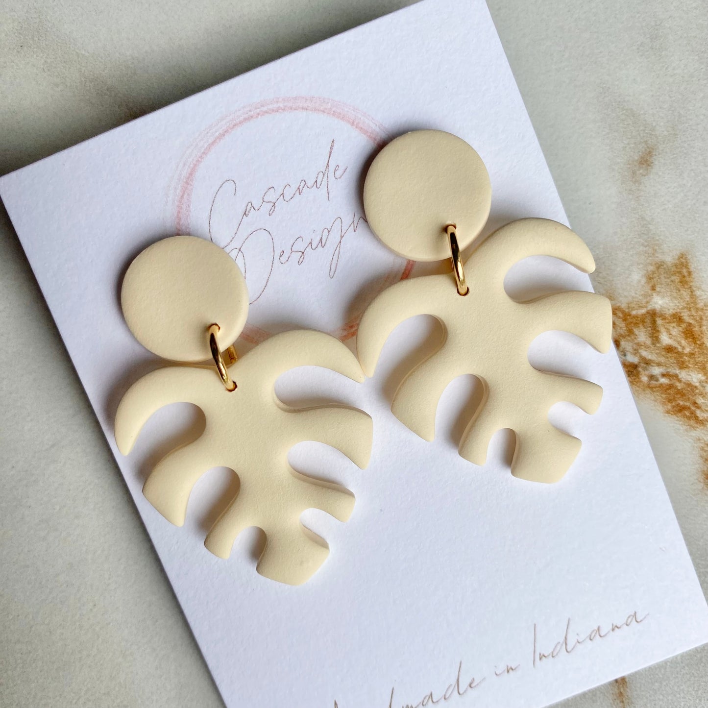 The Colby | Tropical Leaf Clay Earrings