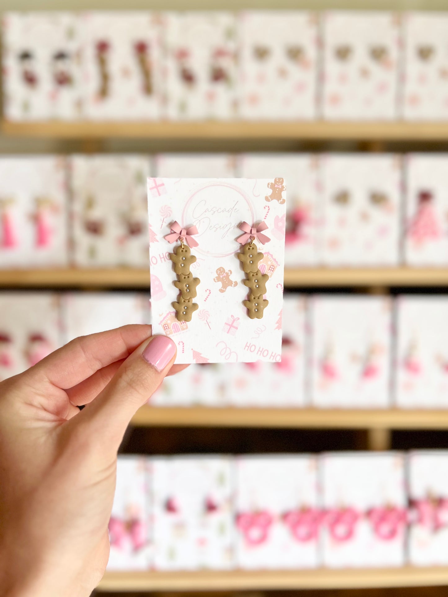 The Gingerbread Men | Stacked Gingerbread Clay Earrings