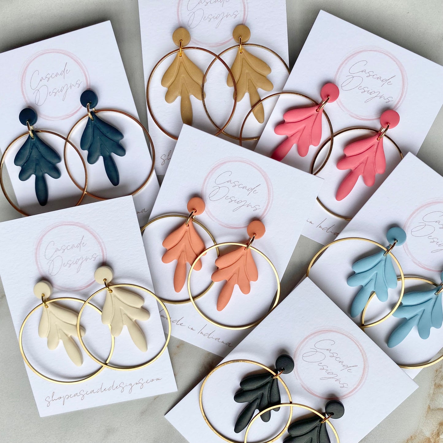 The Rhea | Hoop Clay Earrings