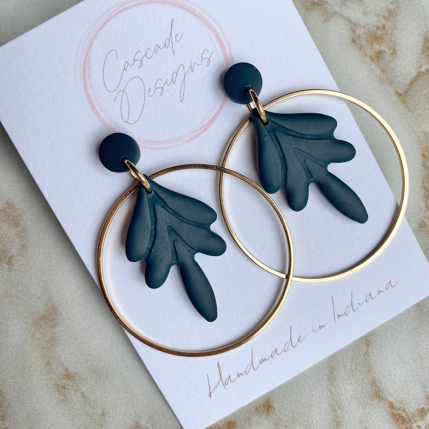 The Rhea | Hoop Clay Earrings