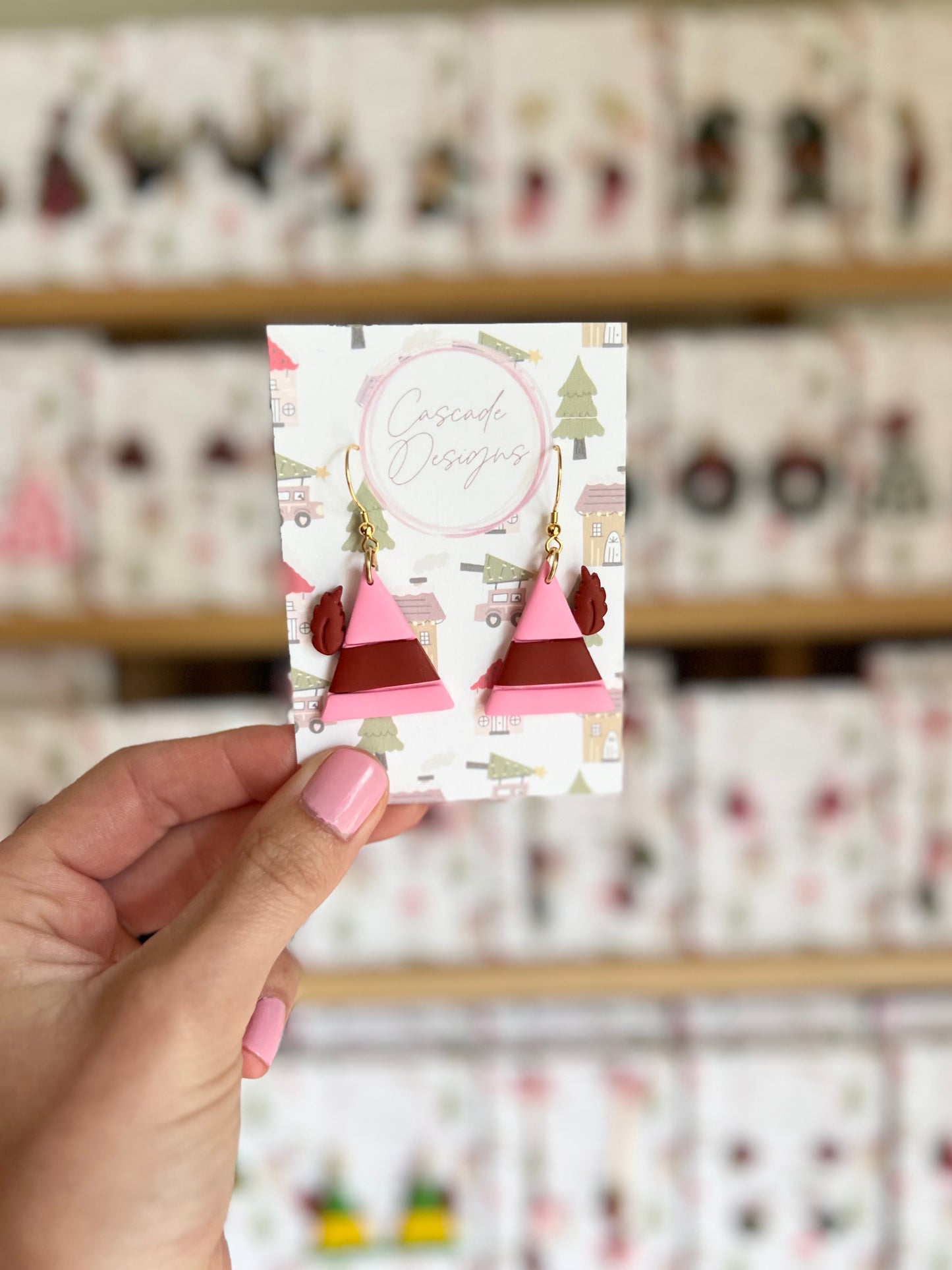 The Buddi | Feathered Hat Clay Earrings