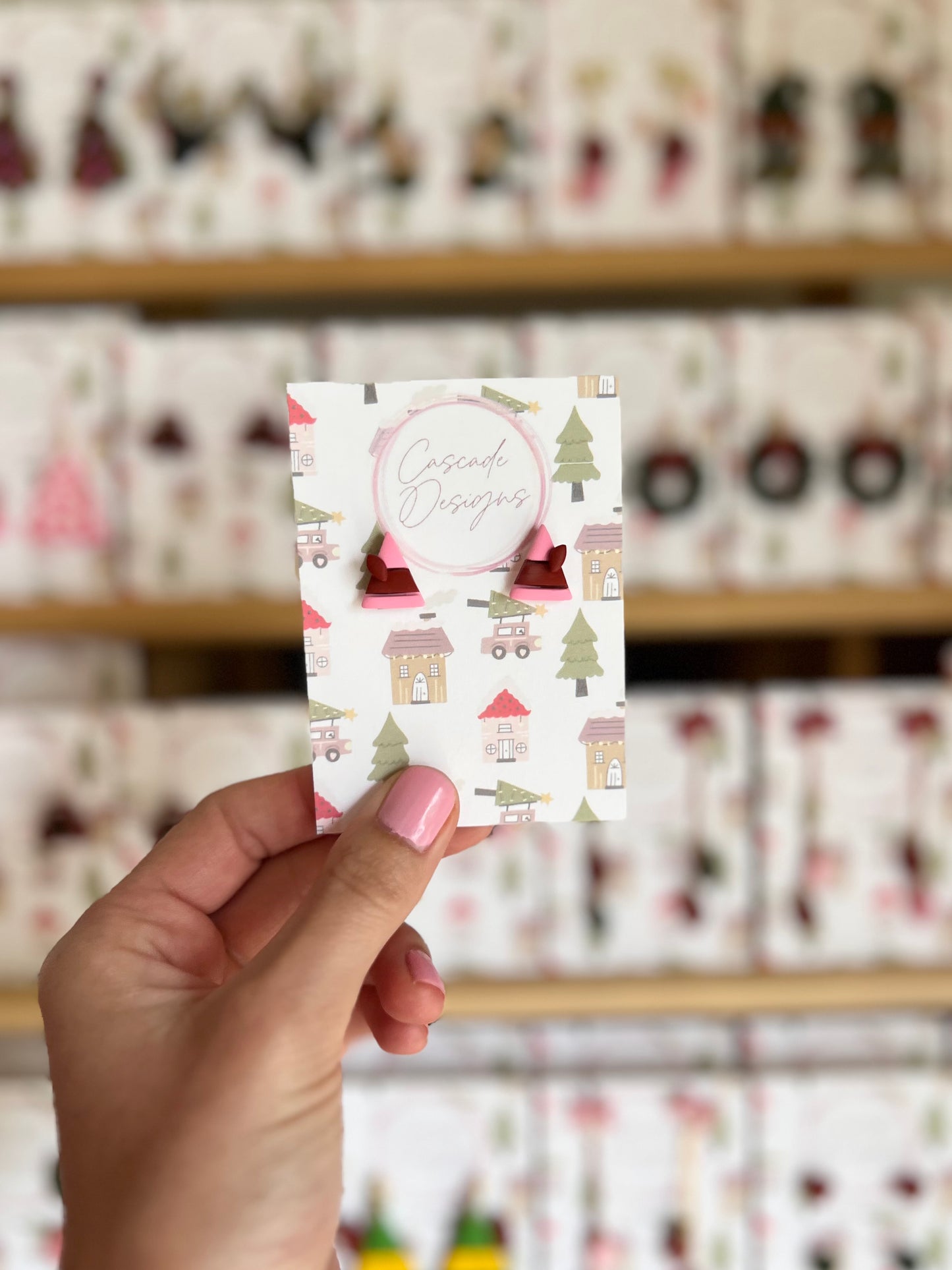 The Baby Buddi | Feathered Hat Clay Earring Studs