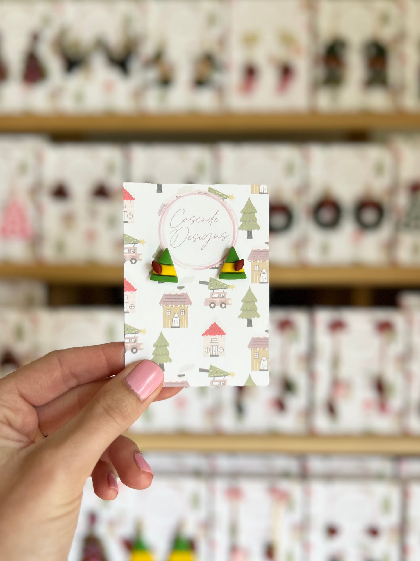 The Baby Buddi | Feathered Hat Clay Earring Studs