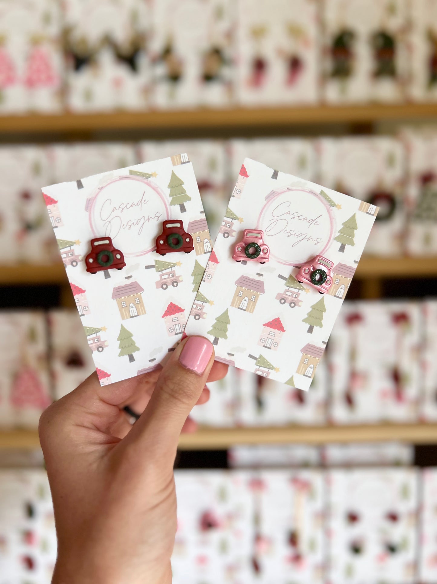 The Clark | Christmas Car Clay Earring Studs