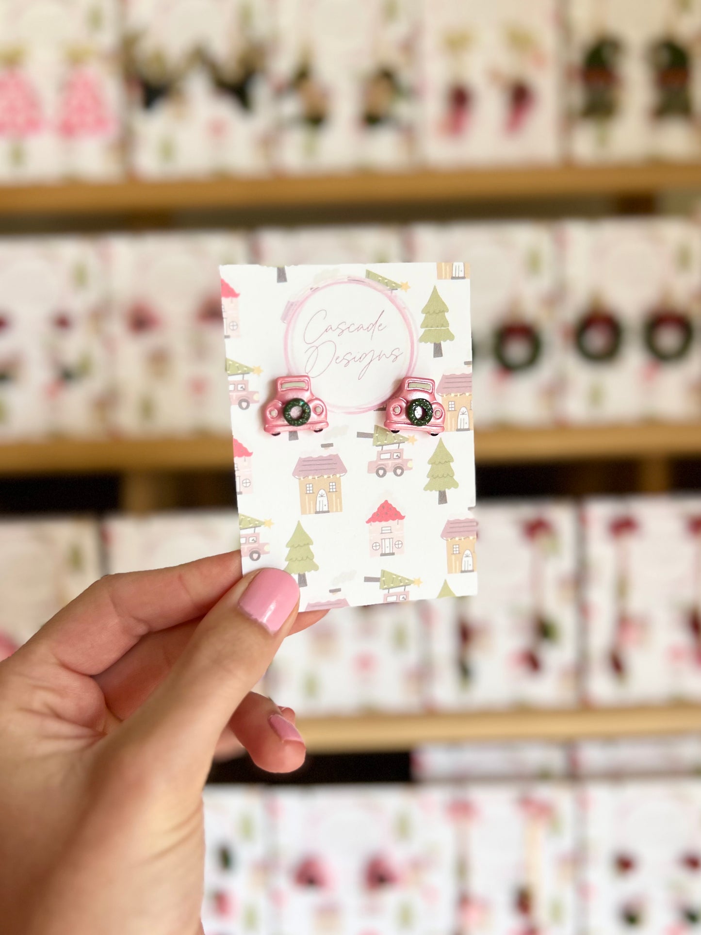 The Clark | Christmas Car Clay Earring Studs