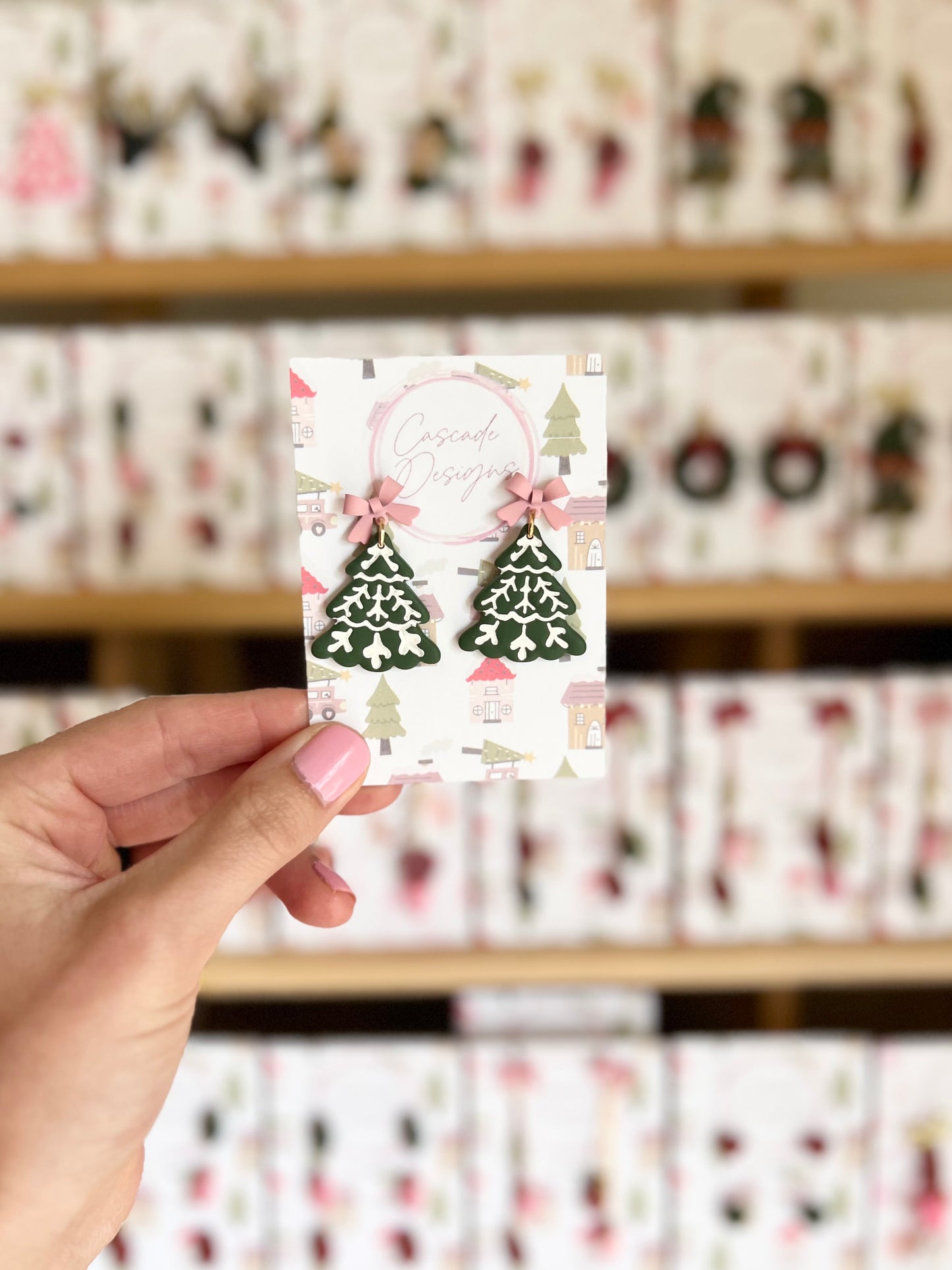 The Pine | Scandinavian Christmas Tree Clay Earrings