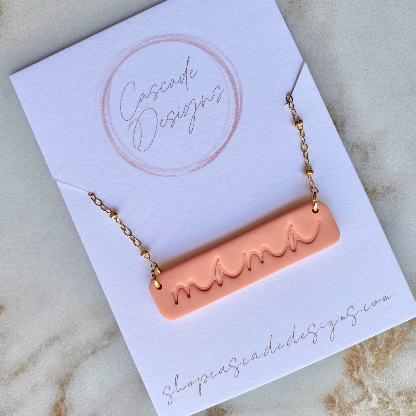 The Mama | Embossed Clay Necklace