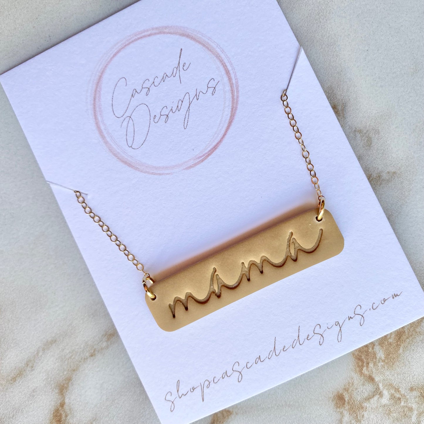 The Mama | Embossed Clay Necklace