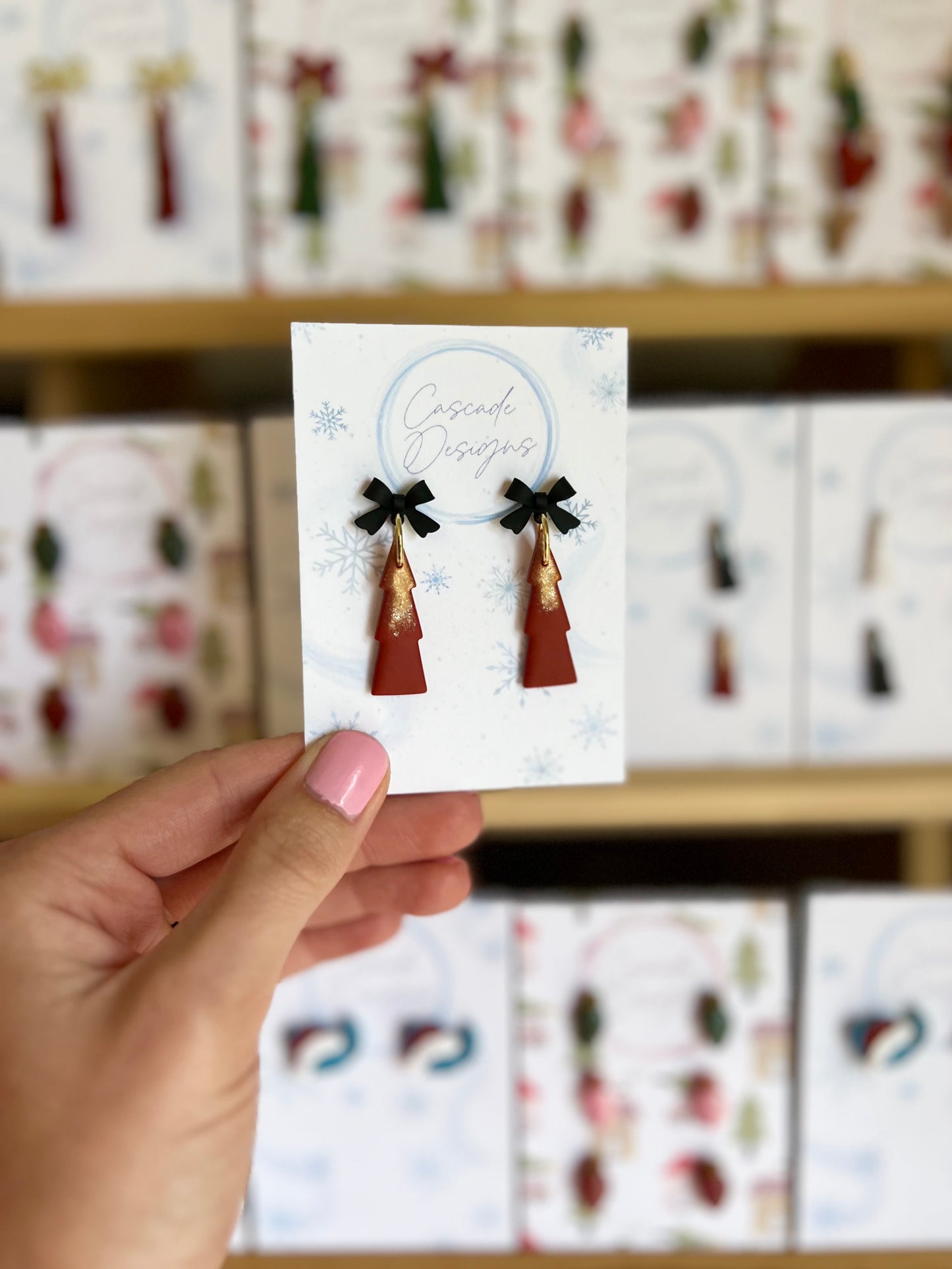 The Cypress | Dusted Tree Clay Earrings