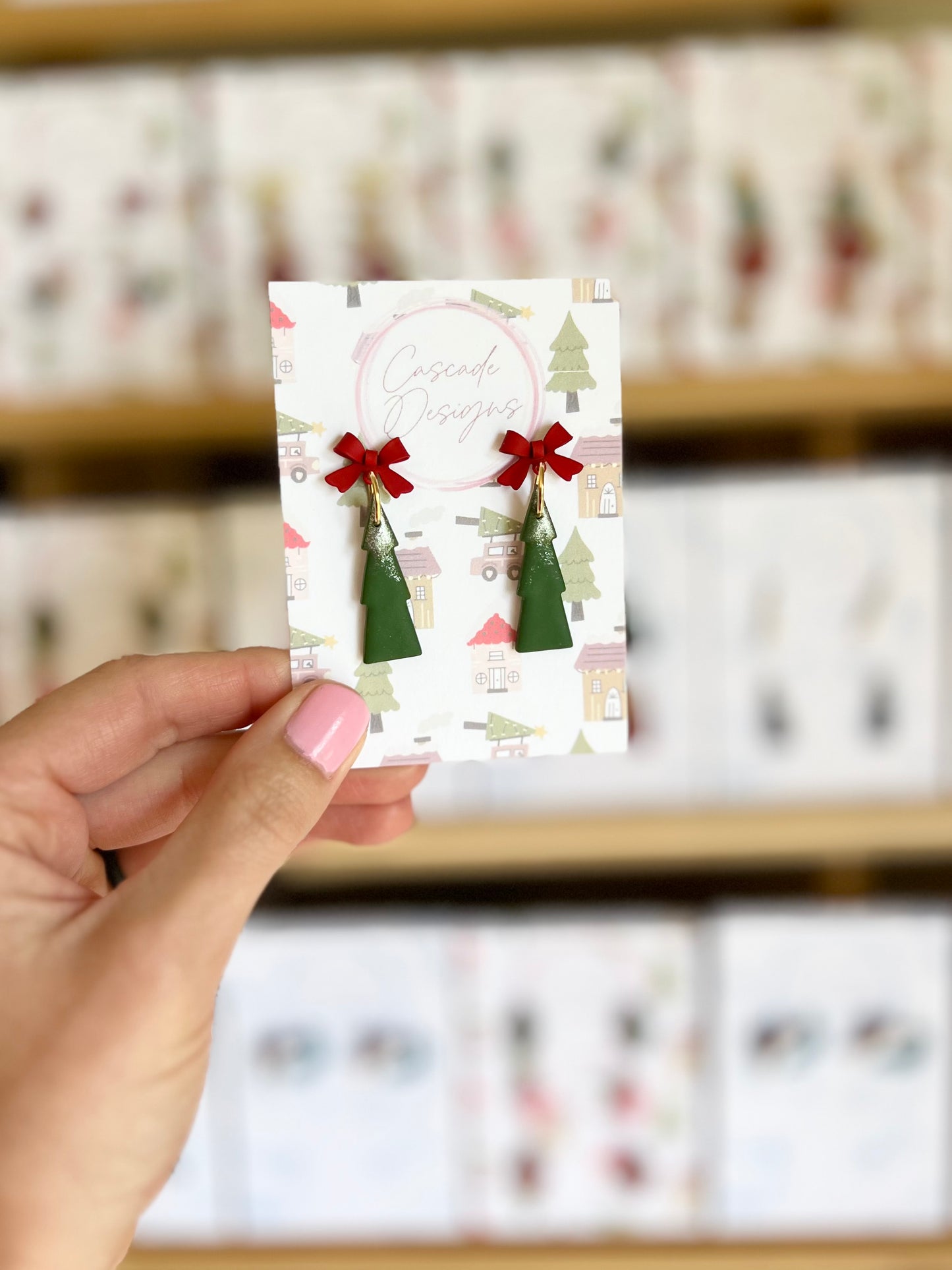 The Cypress | Dusted Tree Clay Earrings