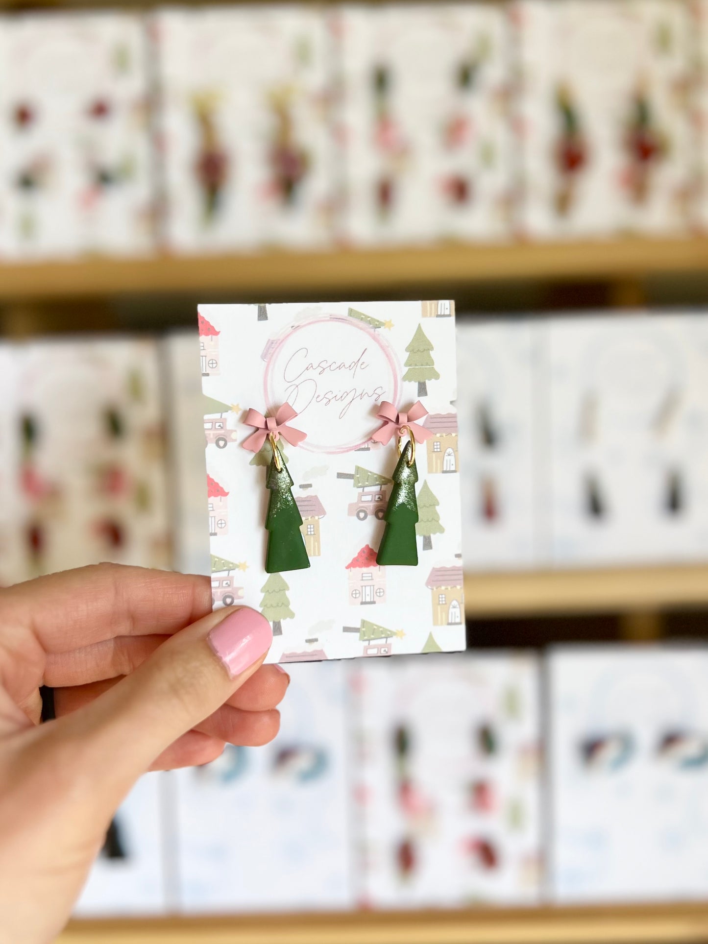 The Cypress | Dusted Tree Clay Earrings