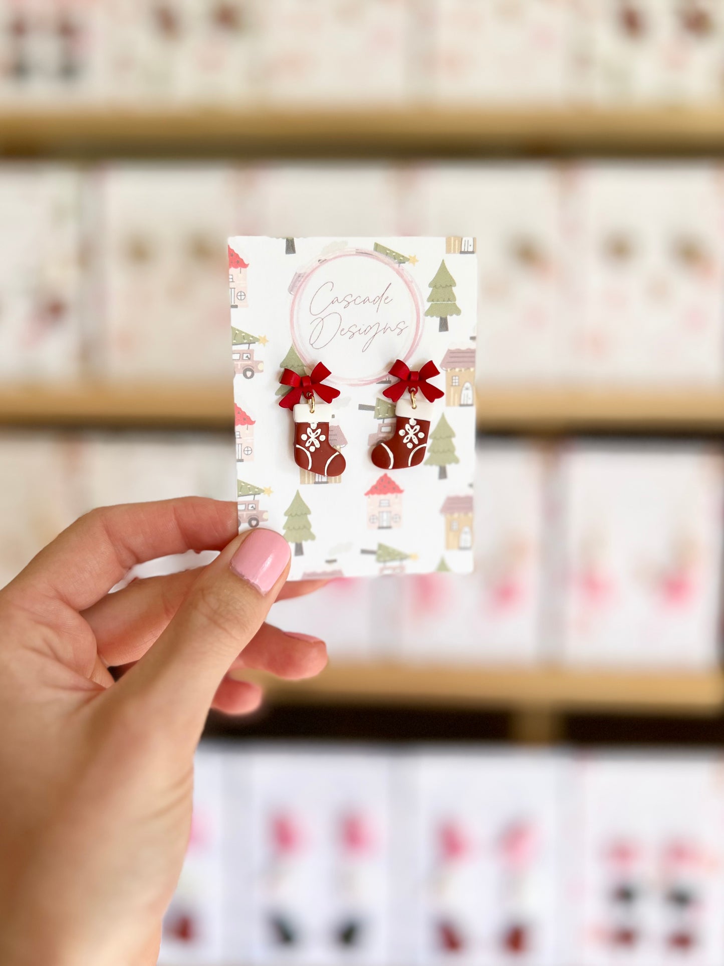 The Stocking | Scandinavian Stocking Earrings