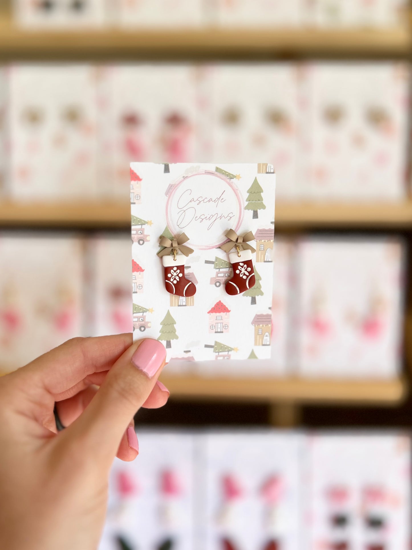 The Stocking | Scandinavian Stocking Earrings