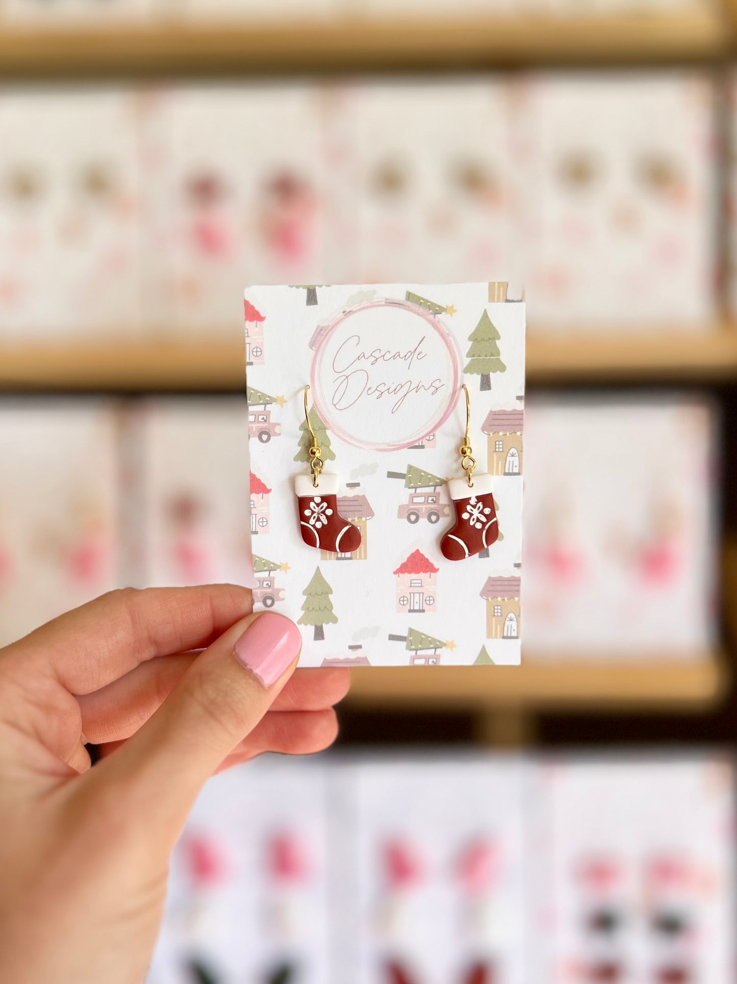 The Stocking | Scandinavian Stocking Earrings