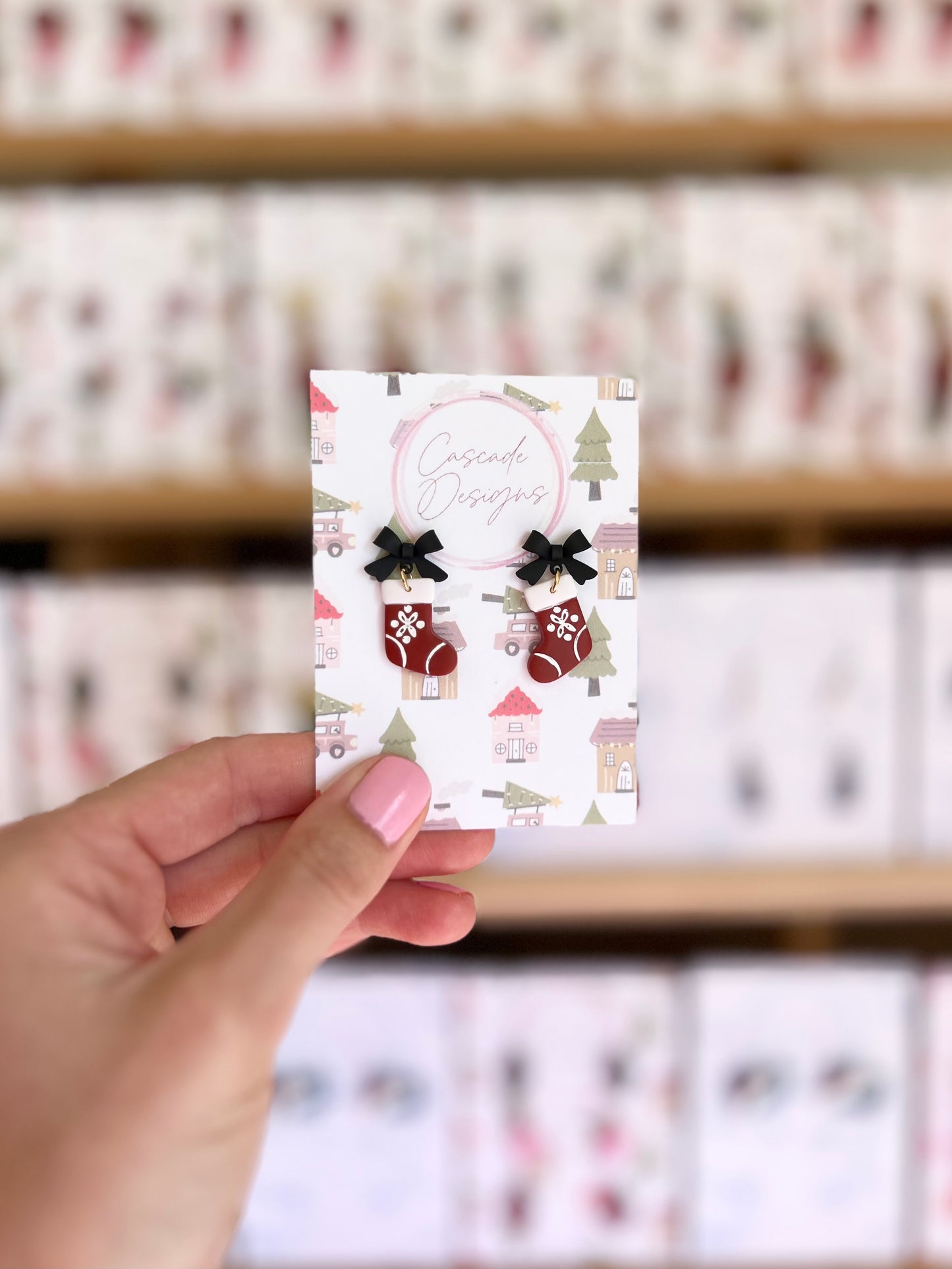 The Stocking | Scandinavian Stocking Earrings