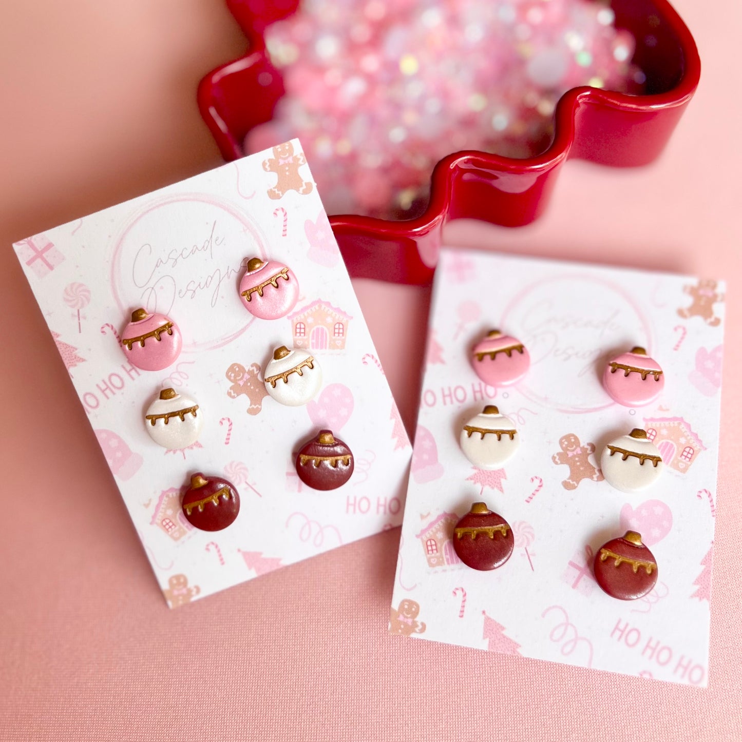 The Twinkle | Shimmery Ornament Clay Earring Studs
