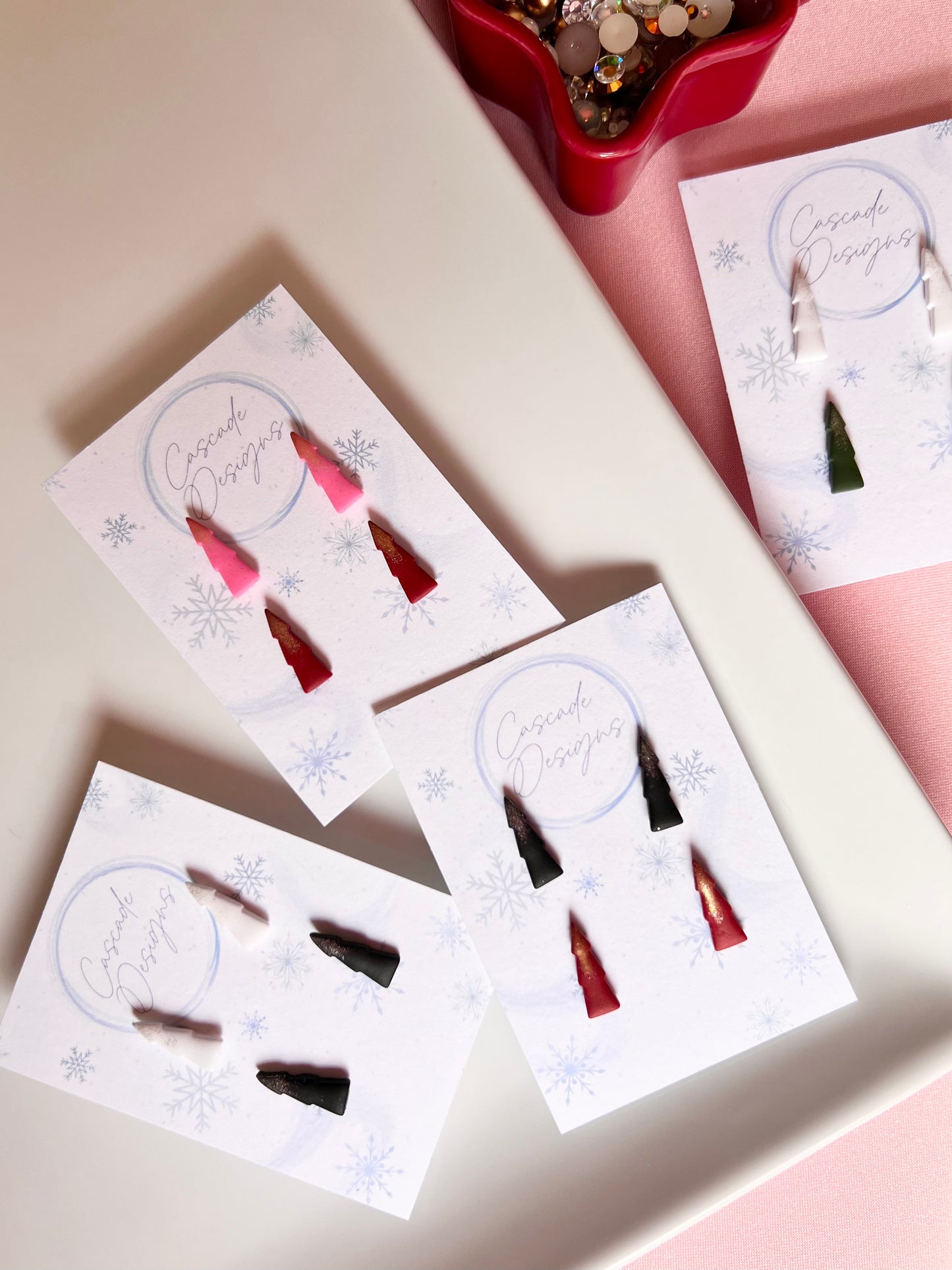 The Cypress | Dusted Tree Clay Earrings