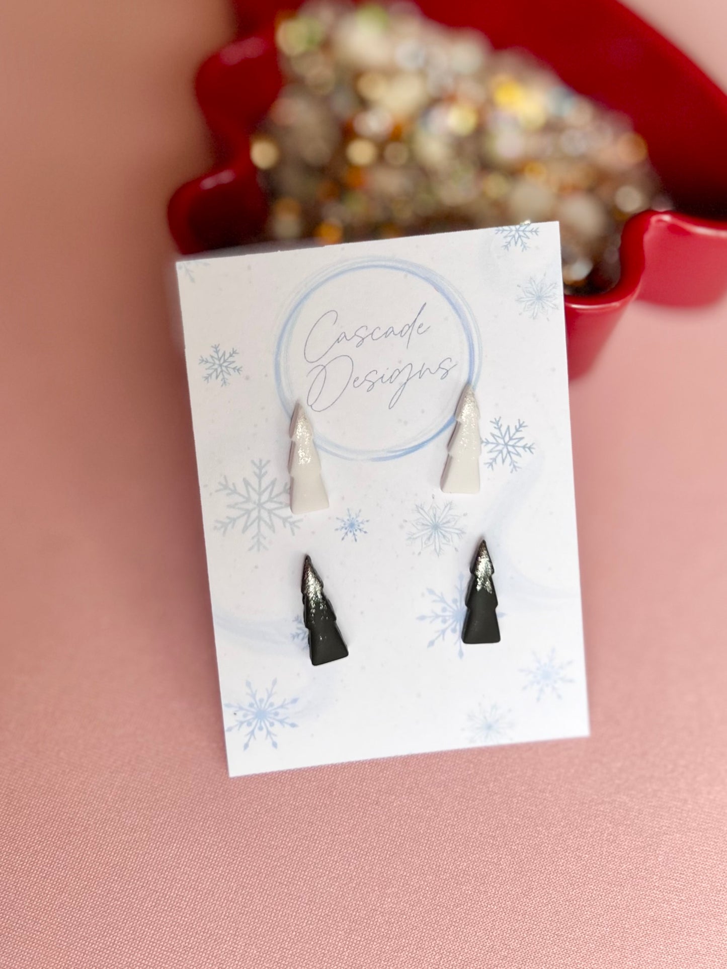 The Cypress | Dusted Tree Clay Earrings