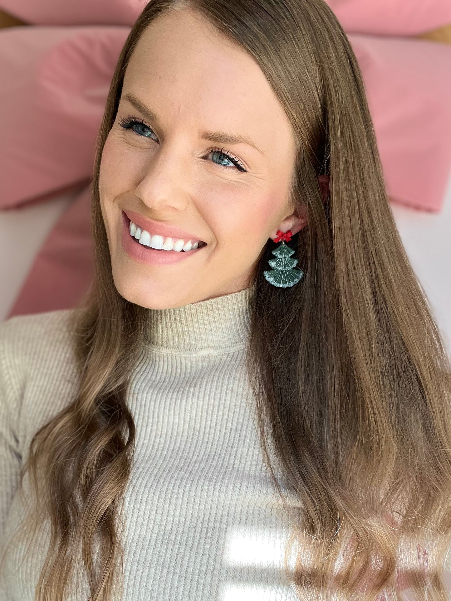 The Gumball | Frosted Christmas Tree Clay Earrings