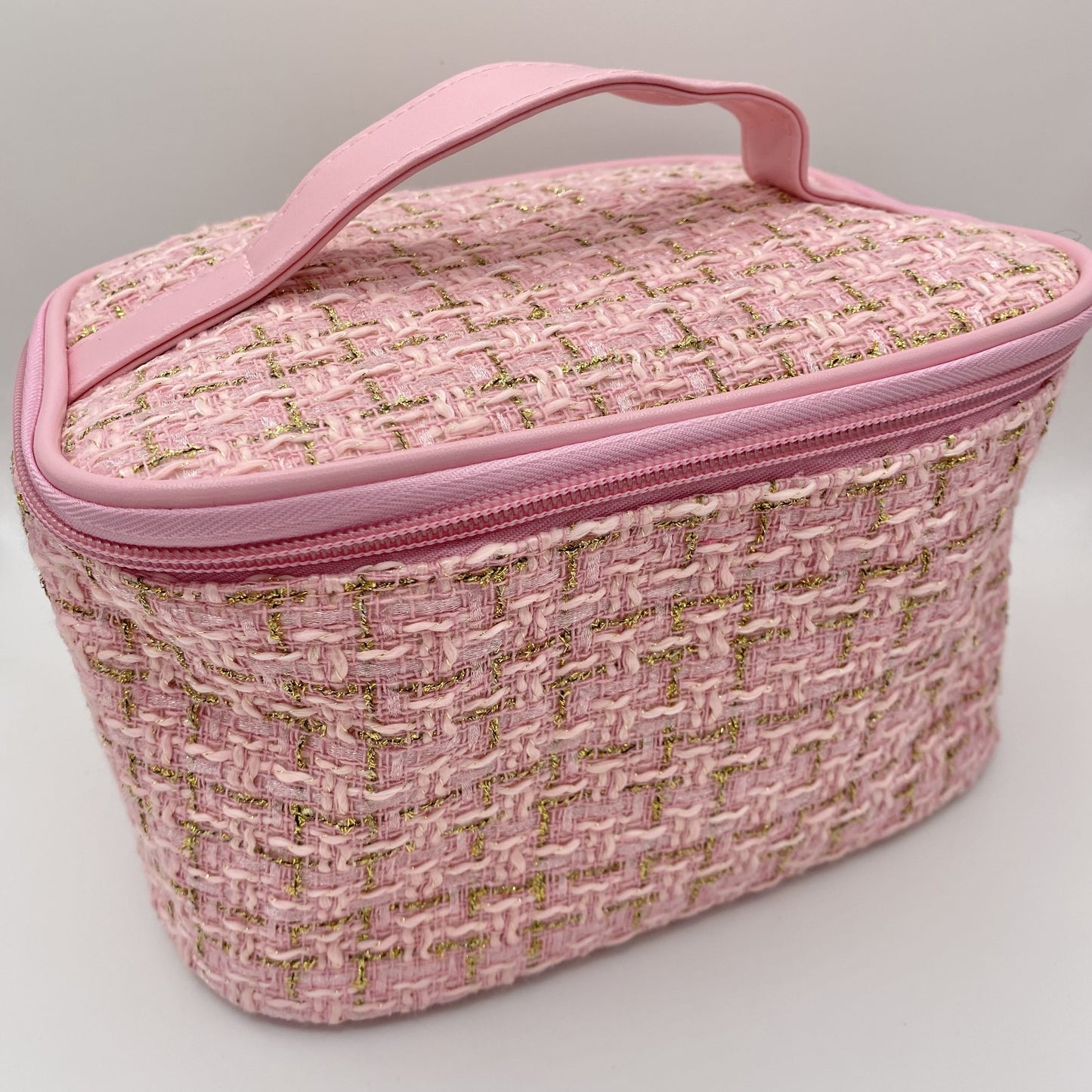 Large Houndstooth Cosmetic Travel Bag