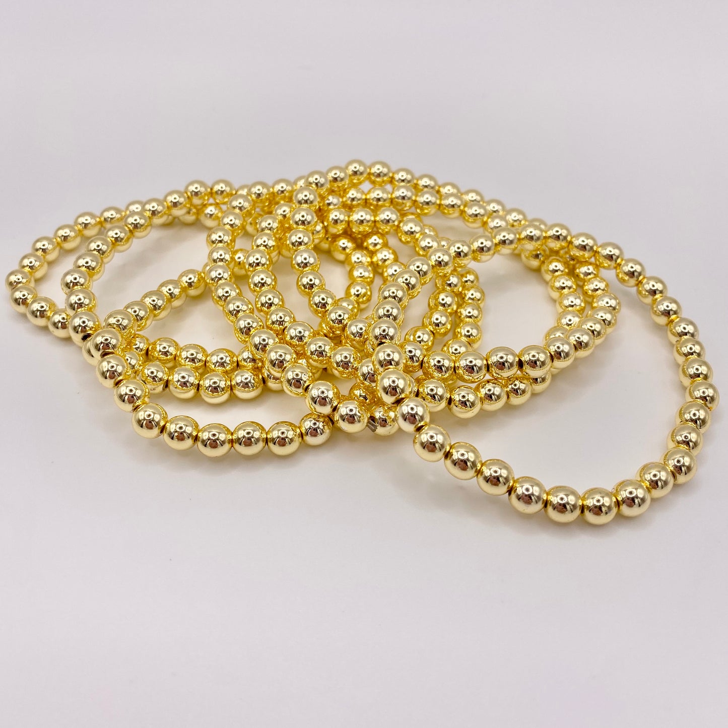 Beaded 14K Gold Hematite Bracelet