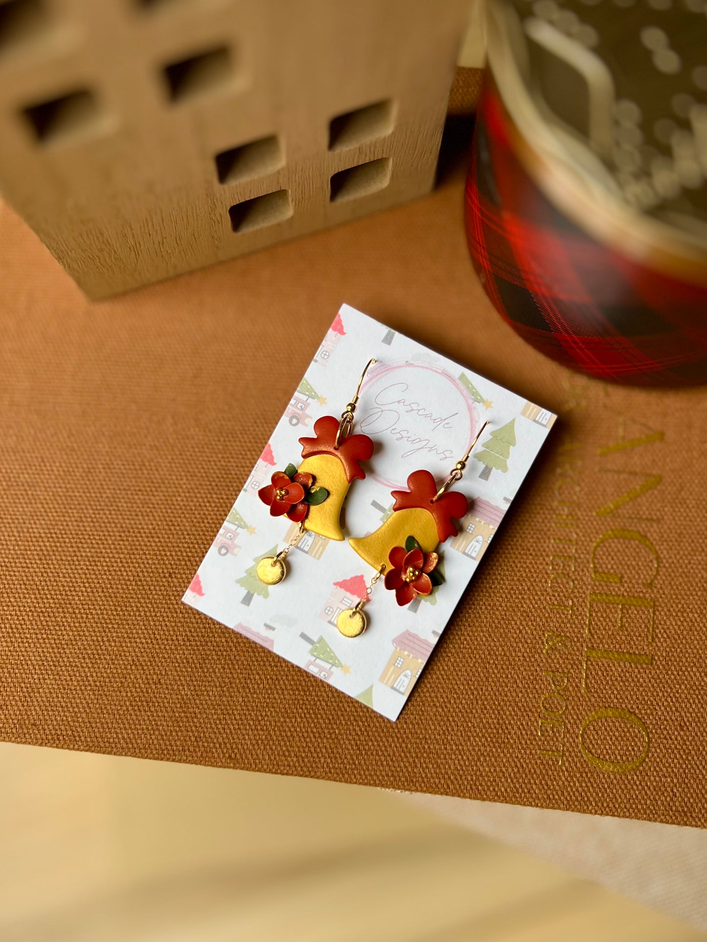 The Belle | Poinsettia Ringing Bell Earrings