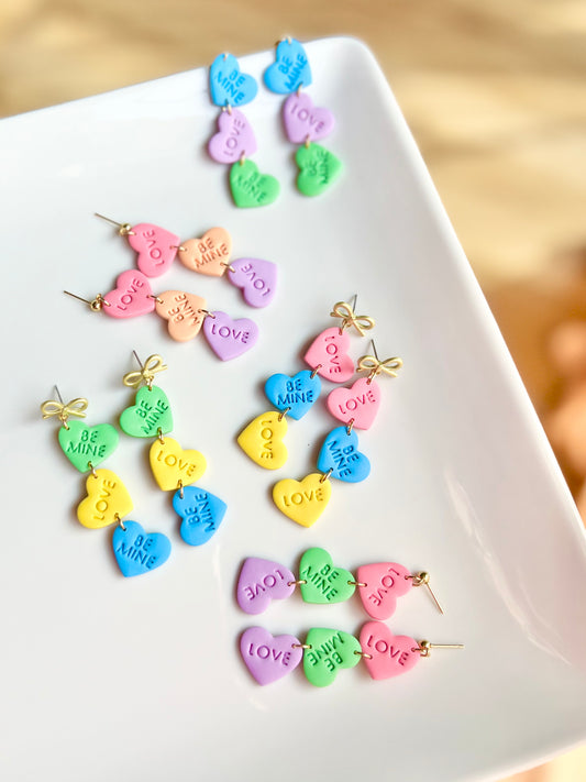 The Sweeti | Conversation Heart Candy Clay Earrings