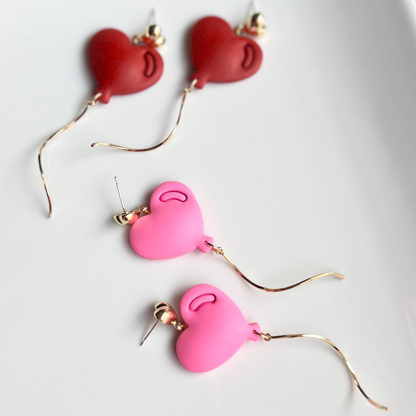 The Float | Balloon Heart Bubble Clay Earrings