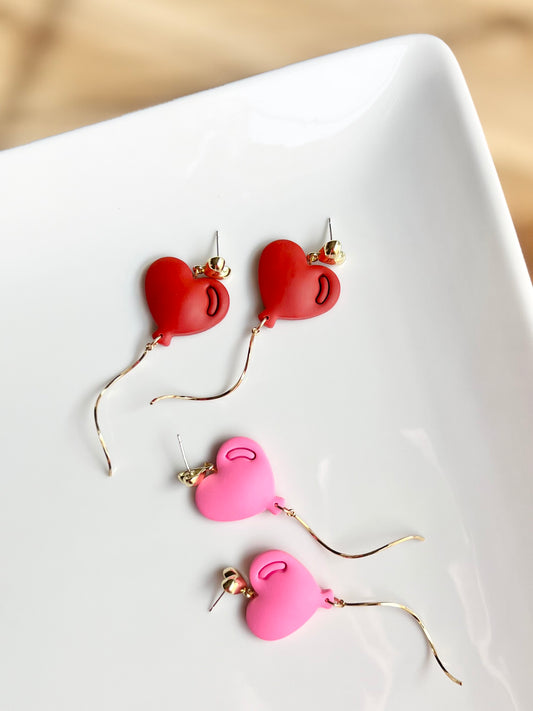 The Float | Balloon Heart Bubble Clay Earrings
