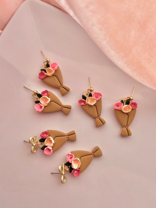 The Bouquet | Flower Bouquet Clay Earrings