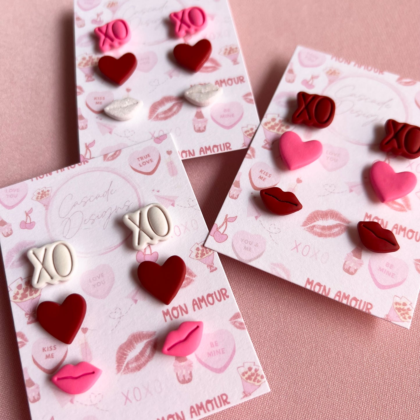 The Crush | Valentine Variety Stud Clay Earrings