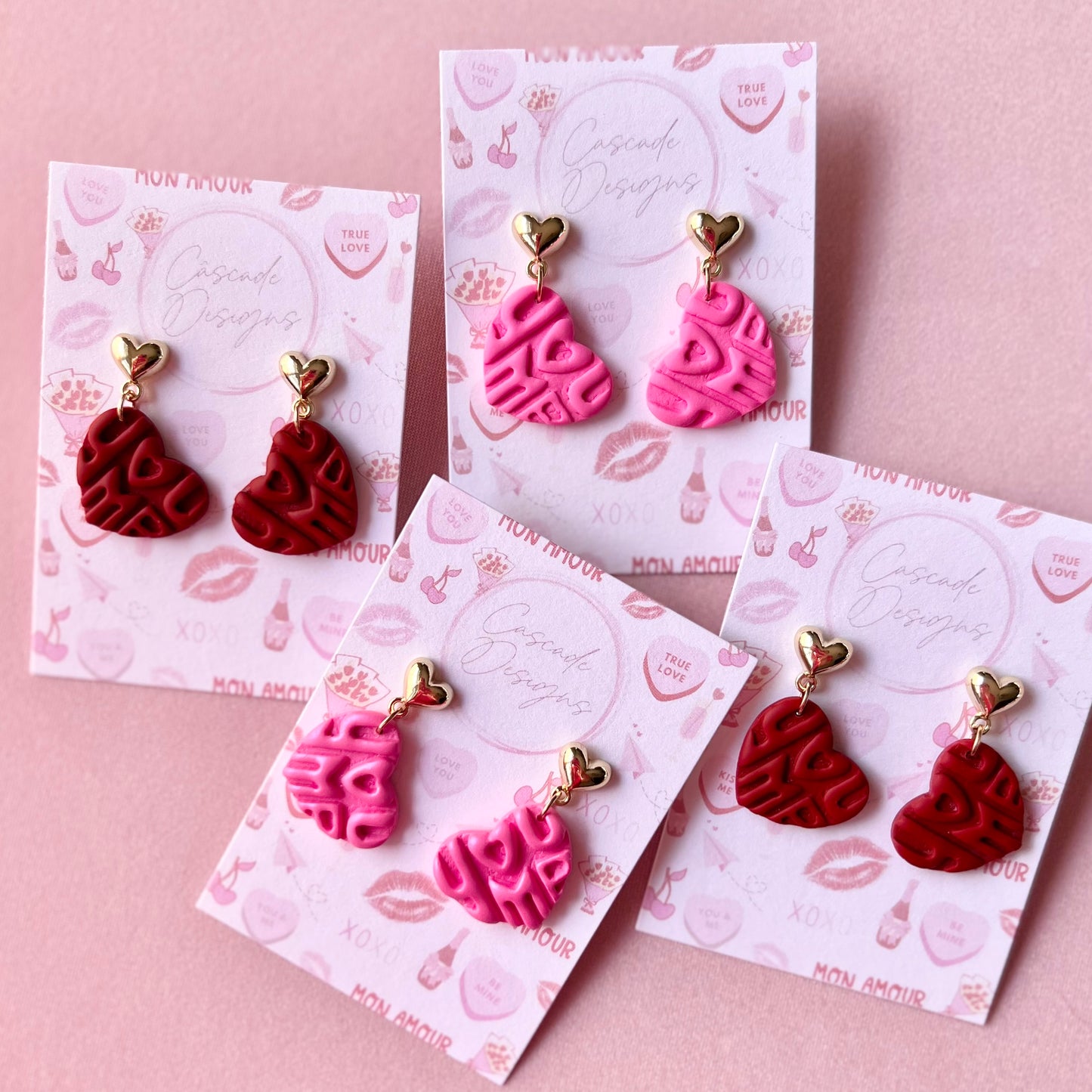 The Flirt | Bubble Heart You Me Clay Earrings