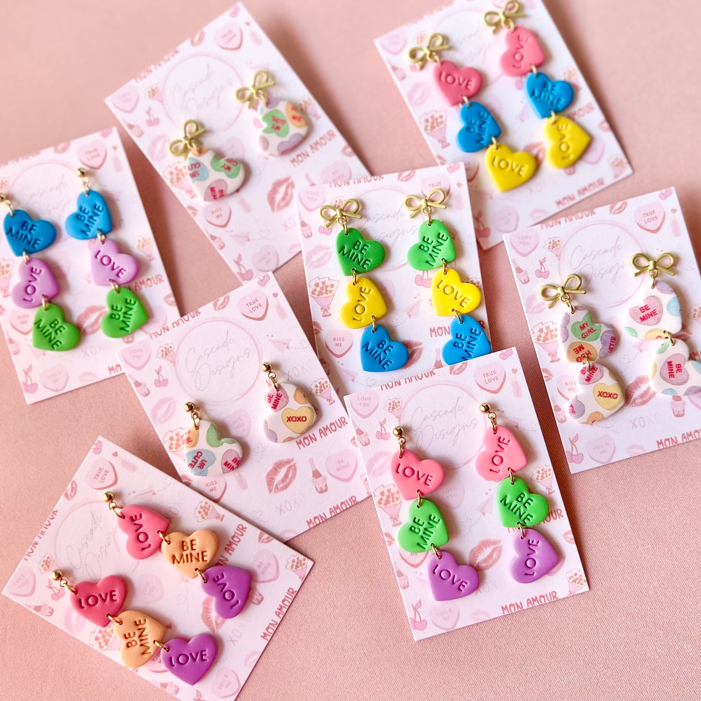 The Sweeti | Conversation Heart Candy Clay Earrings