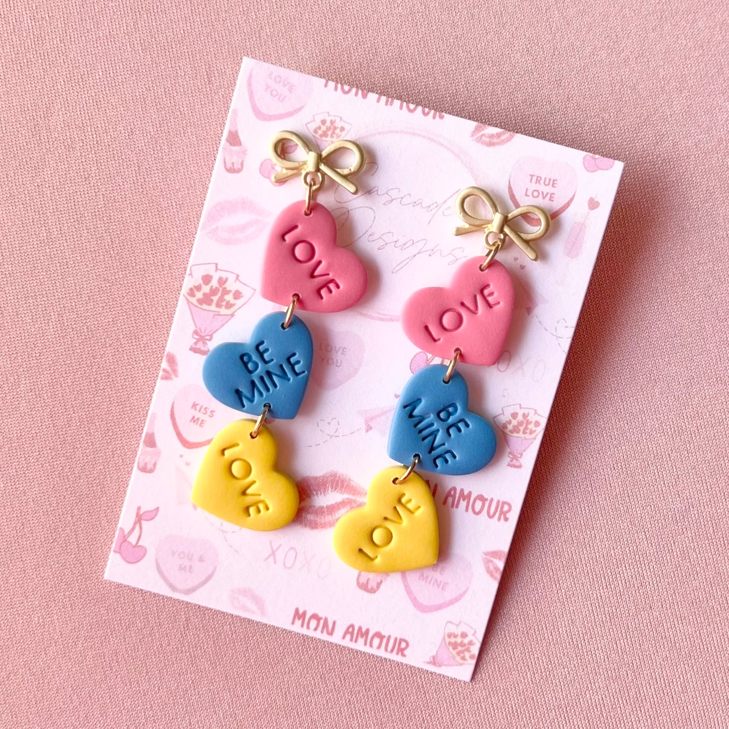 The Sweeti | Conversation Heart Candy Clay Earrings