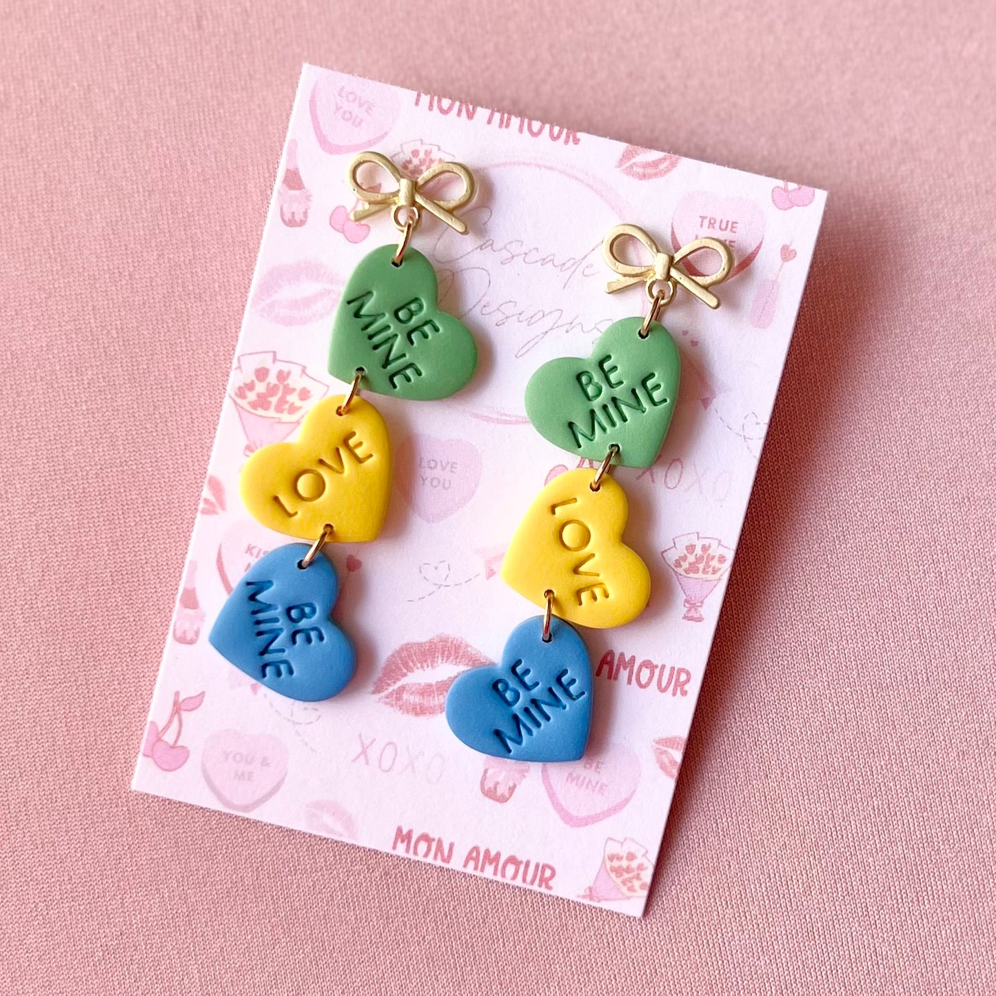 The Sweeti | Conversation Heart Candy Clay Earrings