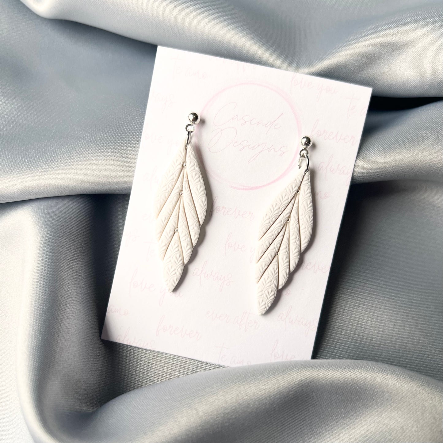 The Elena | Bridal Textured Drop Clay Earrings