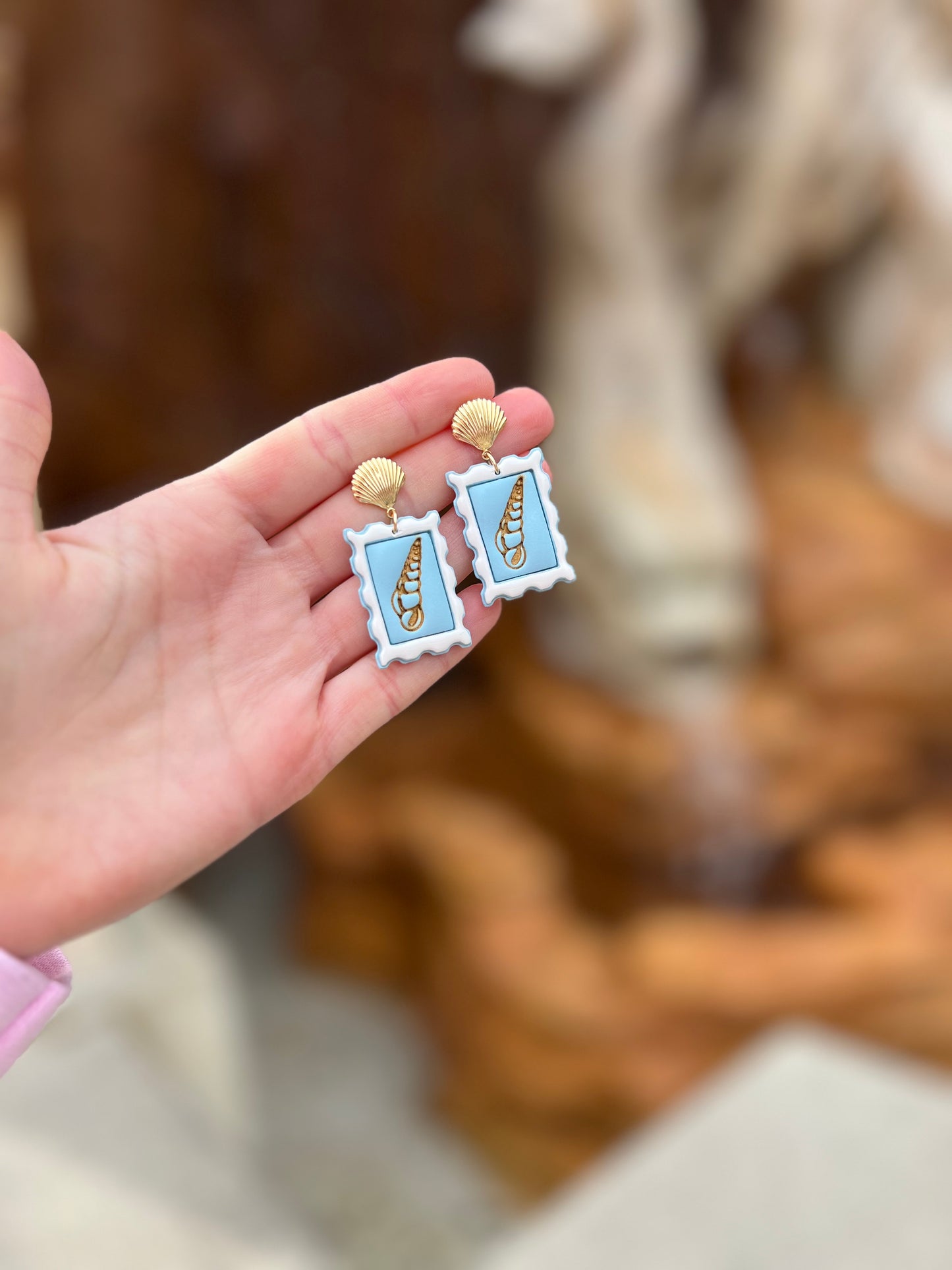 The Capri | Postage Stamp of Italy Clay Earrings