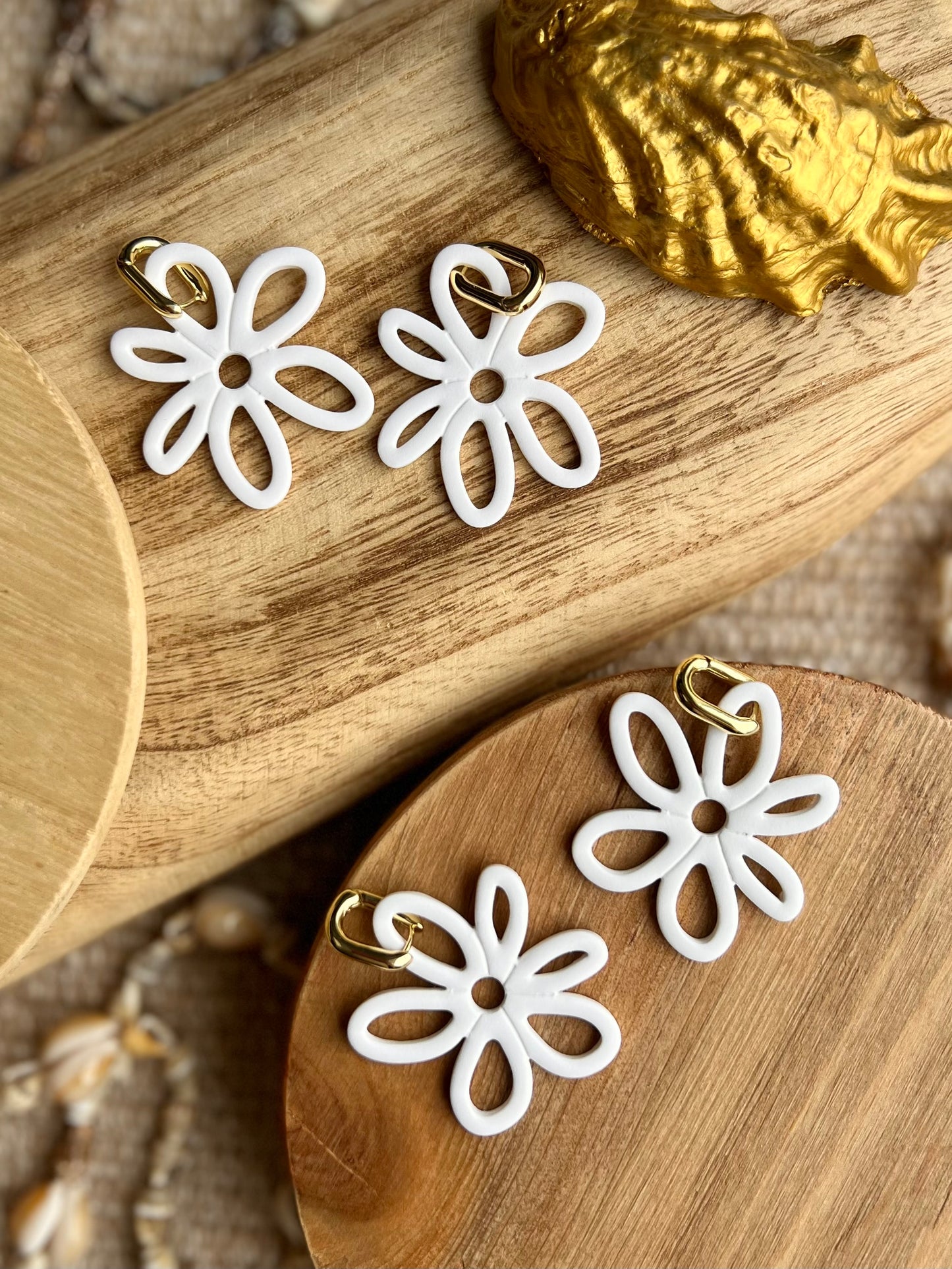 The Carina | Tuscan Flower Clay Earrings