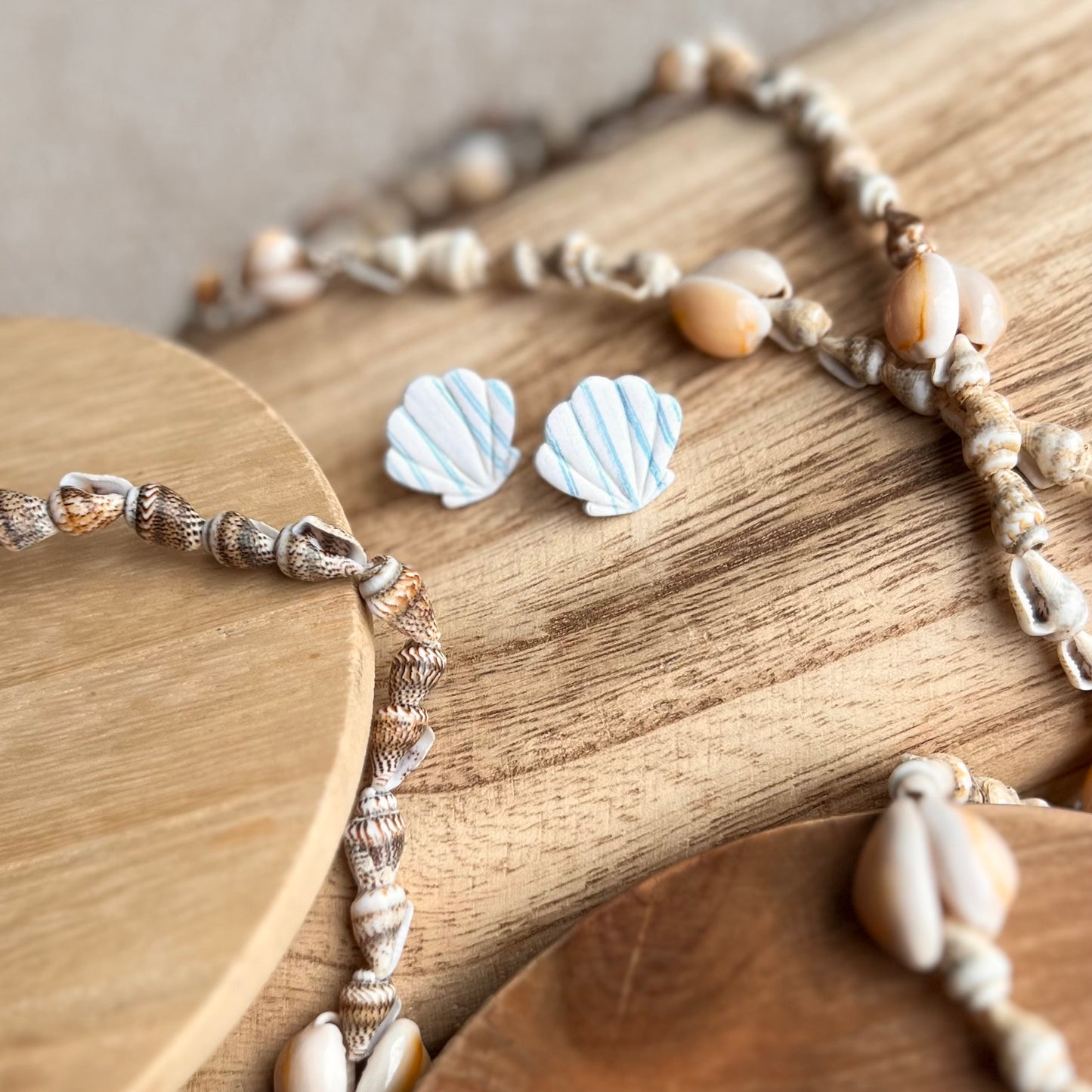 The Vittoria | Striped Nautical Clay Earrings