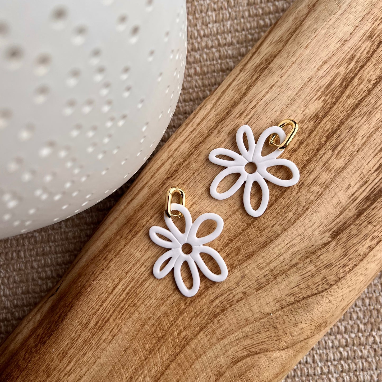 The Carina | Tuscan Flower Clay Earrings