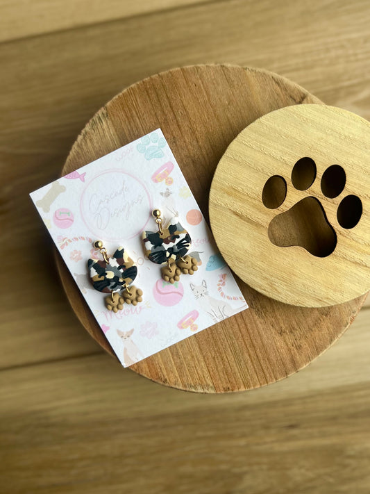 The Tootsie Roll | Cat Clay Earrings