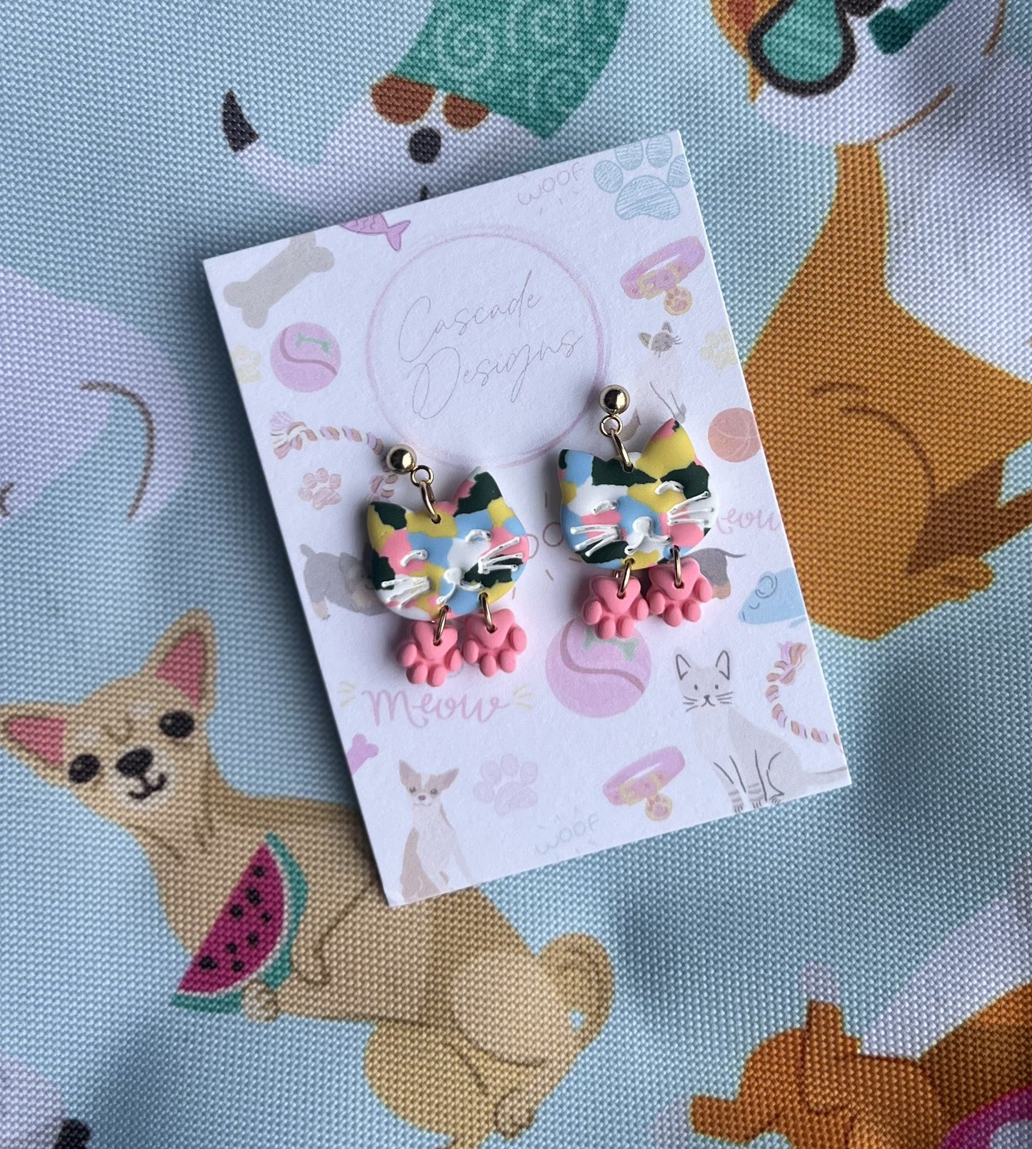 The Tootsie Roll | Cat Clay Earrings