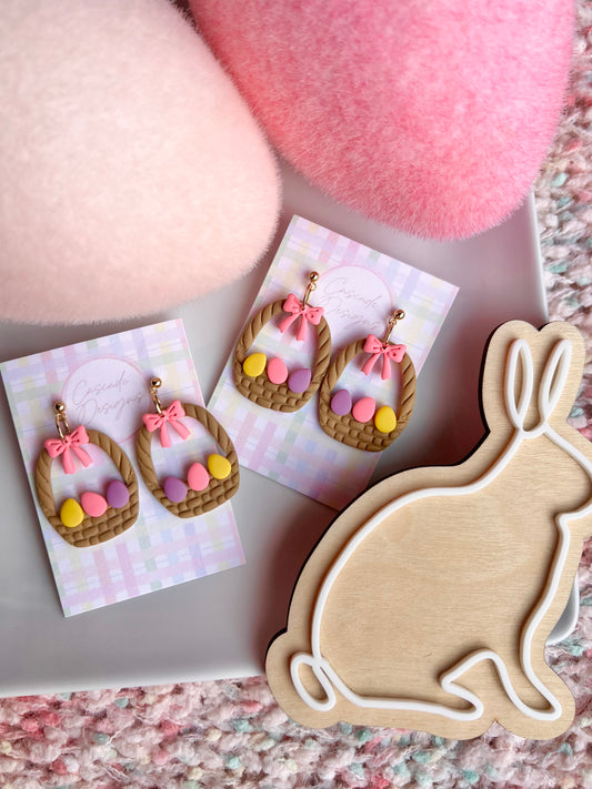 The Basket | Easter Egg Basket Clay Earrings