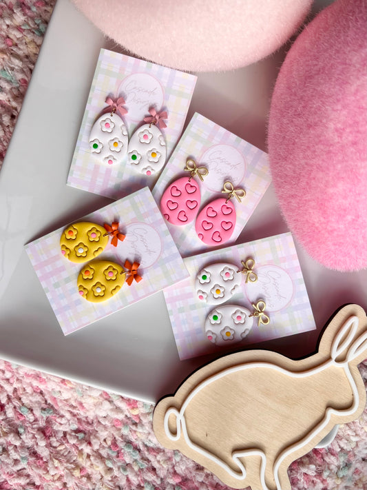 The Easter Egg | Colorful Egg Clay Earrings