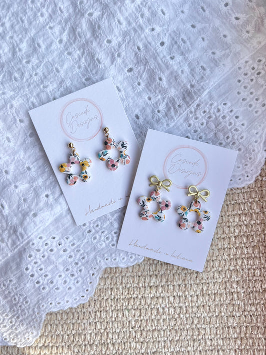 The Sophia | Floral Patterned Flower Clay Earrings