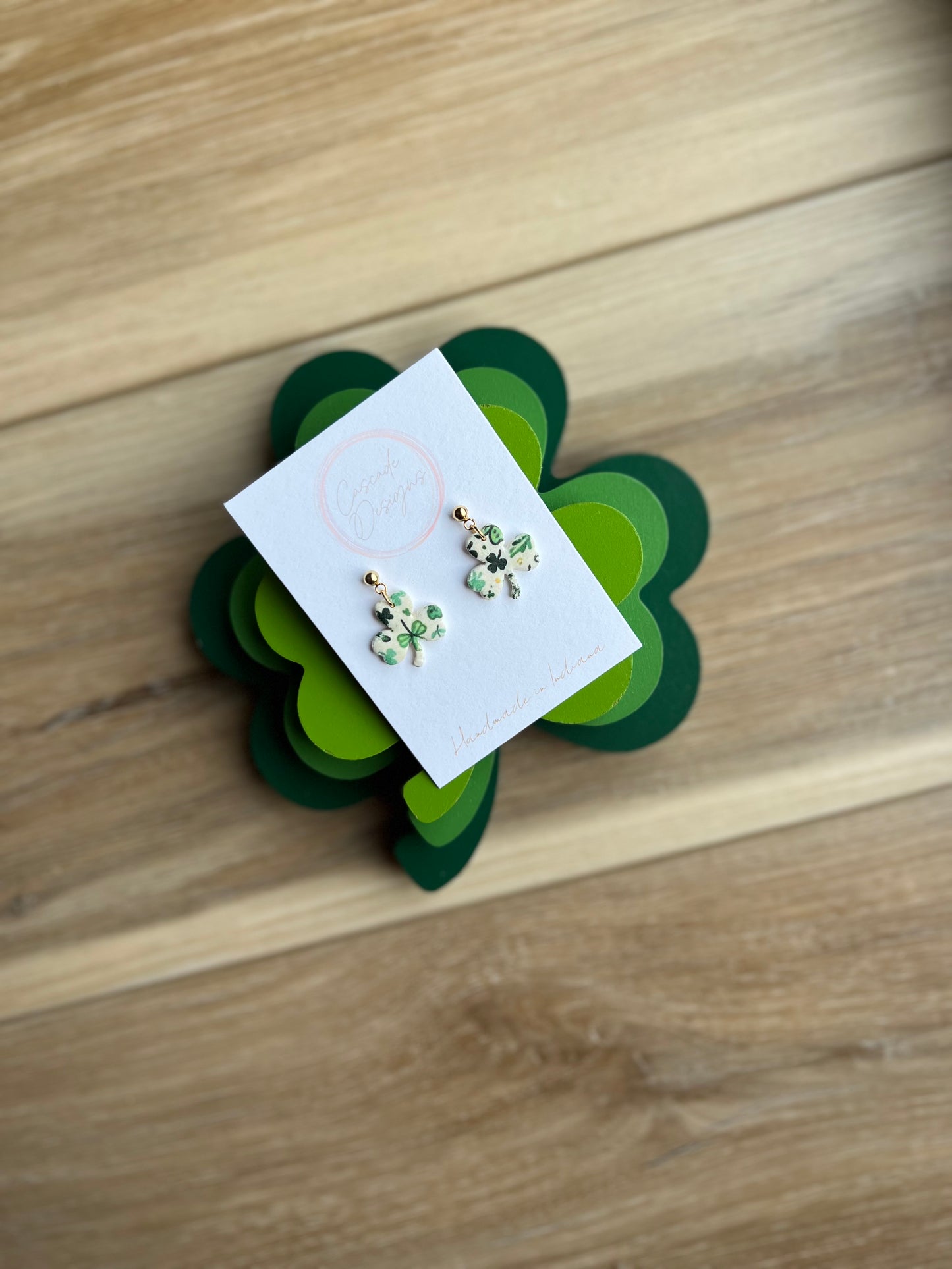 The Patrick | Patterned Clover Clay Earrings