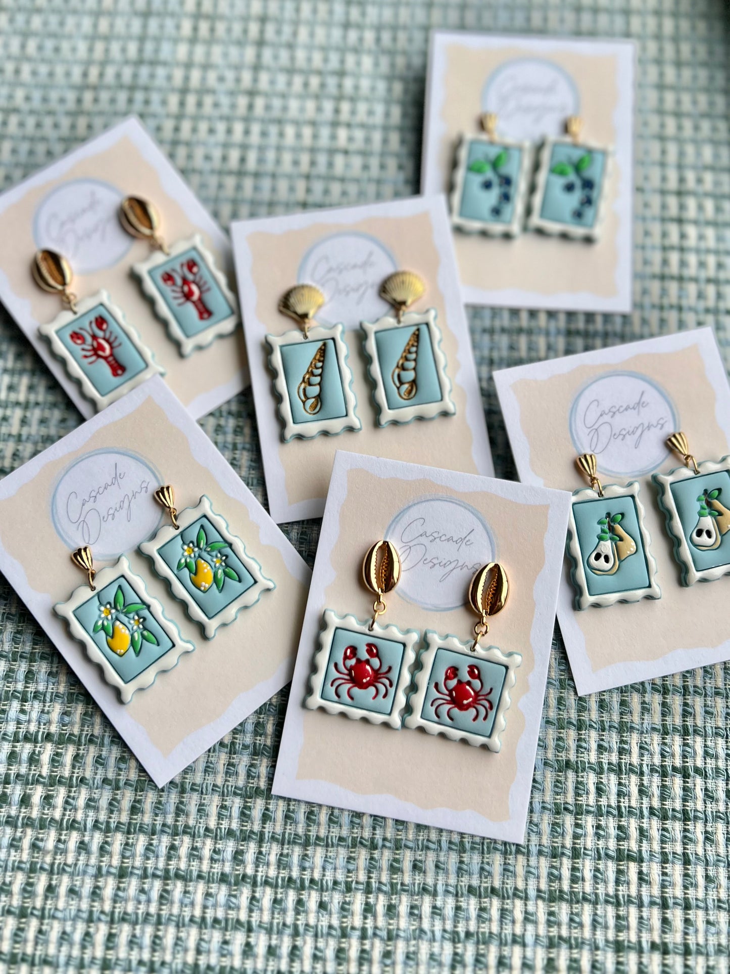The Capri | Postage Stamp of Italy Clay Earrings