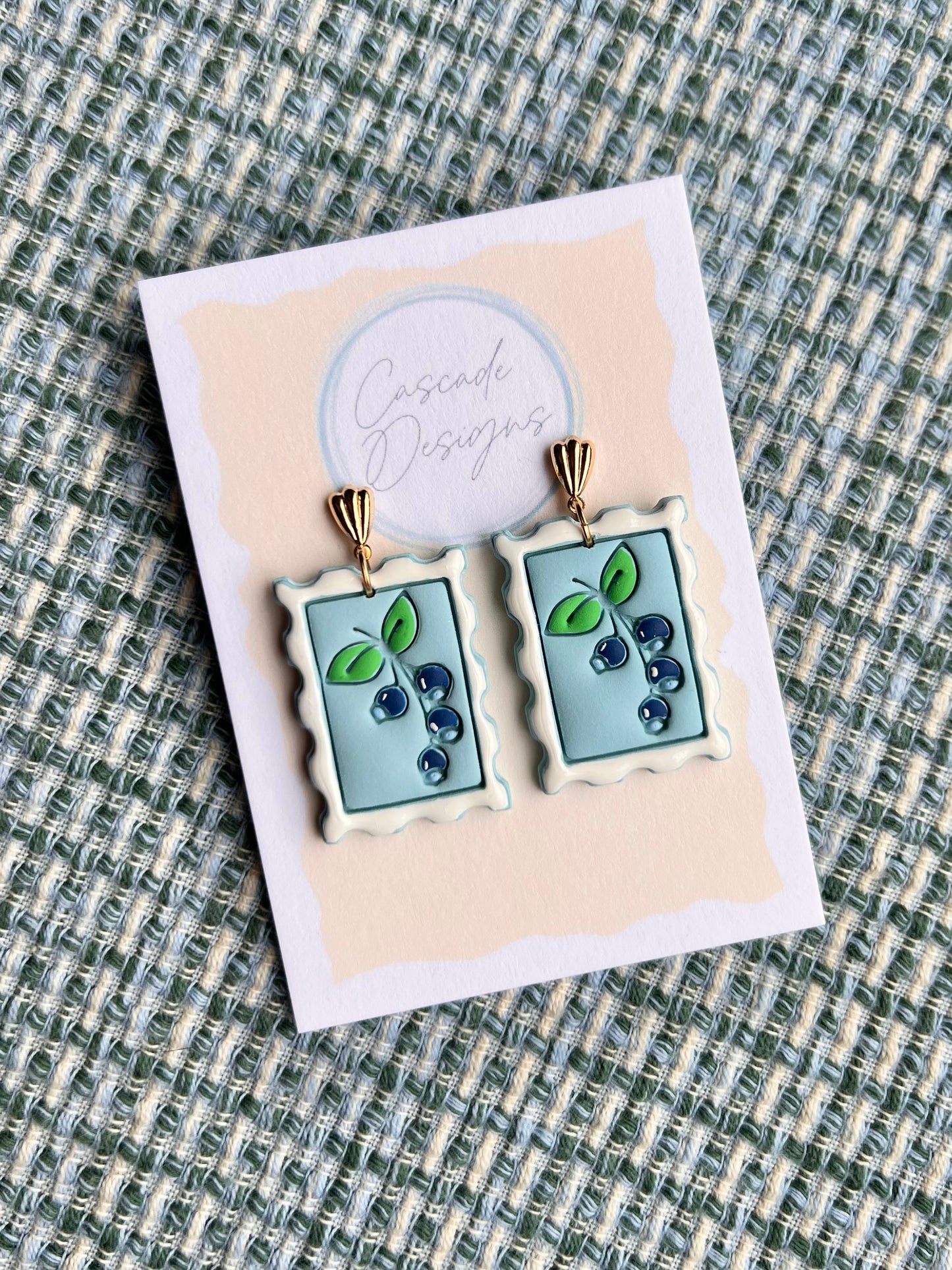 The Capri | Postage Stamp of Italy Clay Earrings