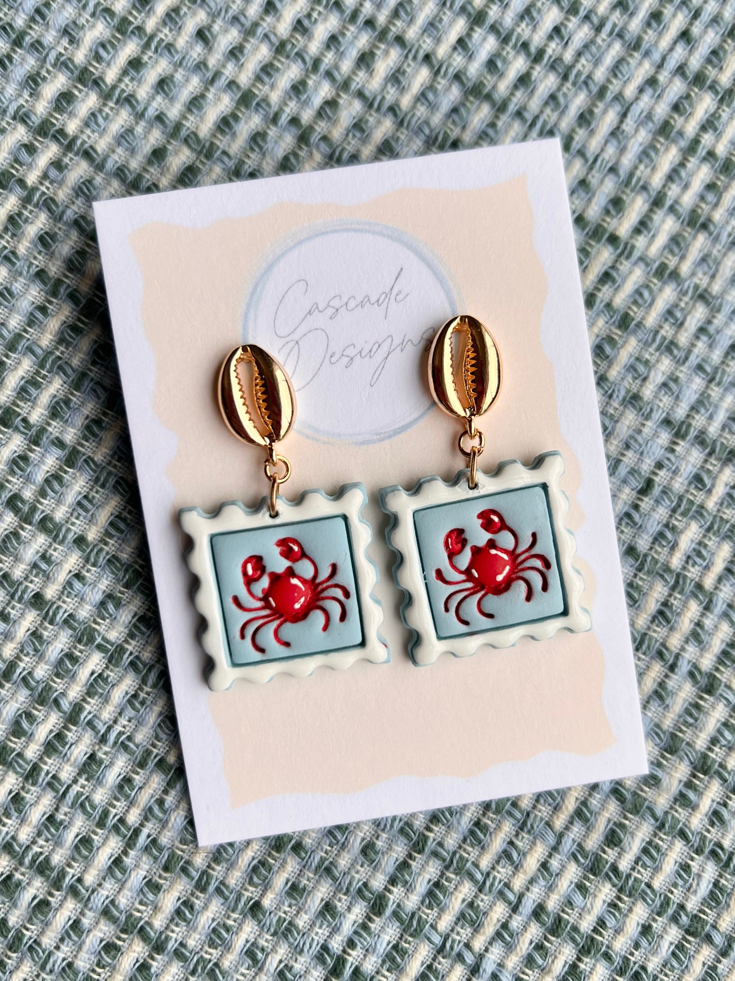 The Capri | Postage Stamp of Italy Clay Earrings