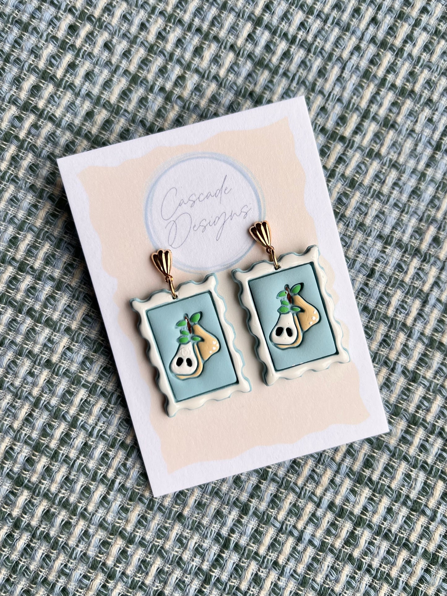 The Capri | Postage Stamp of Italy Clay Earrings